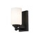 Z-Lite Soledad 1 Light Wall Sconce, Matte Black & White 485-1S-MB - alternate 2